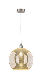 Athens - 1 Light - 14 inch - Brushed Satin Nickel - Cord hung - Pendant (3442|616-1P-SN-G128-14)