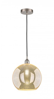 Athens - 1 Light - 12 inch - Brushed Satin Nickel - Cord hung - Mini Pendant (3442|616-1P-SN-G128-12)