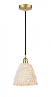 Bristol Natural - 1 Light - 9 inch - Satin Gold - Cord hung - Mini Pendant (3442|616-1P-SG-NBD-9-NAT)