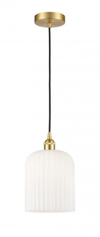 Bridal Veil - 1 Light - 5 inch - Satin Gold - Cord hung - Mini Pendant (3442|616-1P-SG-G559-8GWH)