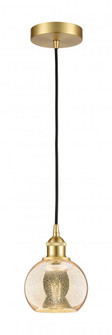 Athens - 1 Light - 6 inch - Satin Gold - Cord hung - Mini Pendant (3442|616-1P-SG-G128-6)