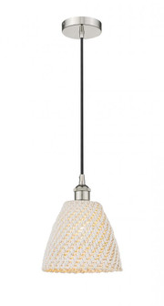 Bristol Natural - 1 Light - 9 inch - Polished Nickel - Cord hung - Mini Pendant (3442|616-1P-PN-NBD-9-NAT)