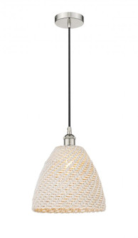 Bristol Natural - 1 Light - 6 inch - Polished Nickel - Cord hung - Mini Pendant (3442|616-1P-PN-NBD-12-NAT)