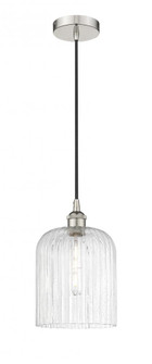 Bridal Veil - 1 Light - 5 inch - Polished Nickel - Cord hung - Mini Pendant (3442|616-1P-PN-G559-8SDY)