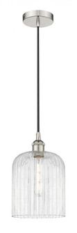 Bridal Veil - 1 Light - 5 inch - Polished Nickel - Cord hung - Mini Pendant (3442|616-1P-PN-G559-8CL)
