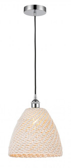 Bristol Natural - 1 Light - 12 inch - Polished Chrome - Cord hung - Mini Pendant (3442|616-1P-PC-NBD-12-NAT)