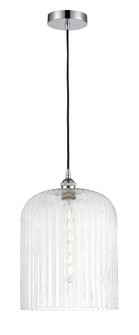 Bridal Veil - 1 Light - 5 inch - Polished Chrome - Cord hung - Mini Pendant (3442|616-1P-PC-G559-12SDY)