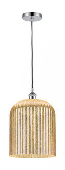 Bridal Veil - 1 Light - 5 inch - Polished Chrome - Cord hung - Mini Pendant (3442|616-1P-PC-G559-12ME)