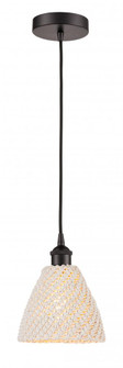 Bristol Natural - 1 Light - 8 inch - Oil Rubbed Bronze - Cord hung - Mini Pendant (3442|616-1P-OB-NBD-75-NAT)