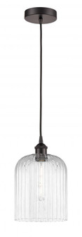 Bridal Veil - 1 Light - 5 inch - Oil Rubbed Bronze - Cord hung - Mini Pendant (3442|616-1P-OB-G559-8CL)