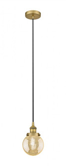 Beacon - 1 Light - 6 inch - Brushed Brass - Cord hung - Mini Pendant (3442|616-1PH-BB-G208-6)