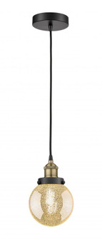 Beacon - 1 Light - 6 inch - Black Antique Brass - Cord hung - Mini Pendant (3442|616-1PH-BAB-G208-6)