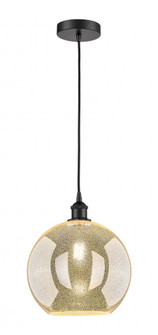 Athens - 1 Light - 12 inch - Matte Black - Cord hung - Mini Pendant (3442|616-1P-BK-G128-12)
