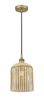 Bridal Veil - 1 Light - 5 inch - Brushed Brass - Cord hung - Mini Pendant (3442|616-1P-BB-G559-8ME)