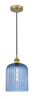Bridal Veil - 1 Light - 5 inch - Brushed Brass - Cord hung - Mini Pendant (3442|616-1P-BB-G559-8BL)