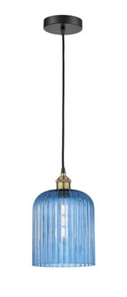 Bridal Veil - 1 Light - 5 inch - Black Antique Brass - Cord hung - Mini Pendant (3442|616-1P-BAB-G559-8BL)
