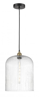 Bridal Veil - 1 Light - 5 inch - Black Antique Brass - Cord hung - Mini Pendant (3442|616-1P-BAB-G559-12SDY)
