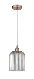 Bridal Veil - 1 Light - 5 inch - Antique Copper - Cord hung - Mini Pendant (3442|616-1P-AC-G559-8SM)