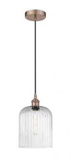 Bridal Veil - 1 Light - 5 inch - Antique Copper - Cord hung - Mini Pendant (3442|616-1P-AC-G559-8SDY)