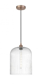 Bridal Veil - 1 Light - 5 inch - Antique Copper - Cord hung - Mini Pendant (3442|616-1P-AC-G559-12SDY)