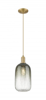 Brookhaven Cloche - 1 Light - 6 inch - Brushed Brass - Cord hung - Mini Pendant (3442|716-1P-BB-G482-7SL)
