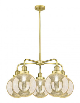 Beacon - 5 Light - 27 inch - Satin Gold - Chandelier (3442|916-5CR-SG-G208-8)