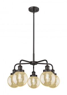 Beacon - 5 Light - 25 inch - Oil Rubbed Bronze - Chandelier (3442|916-5CR-OB-G208-6)