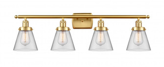 Cone - 4 Light - 36 inch - Satin Gold - Bath Vanity Light (3442|916-4W-SG-G62)