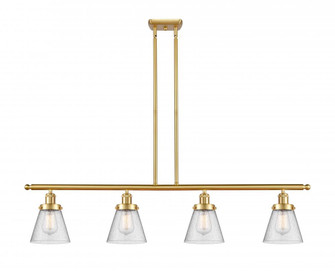 Cone - 4 Light - 48 inch - Satin Gold - Stem Hung - Island Light (3442|916-4I-SG-G64)