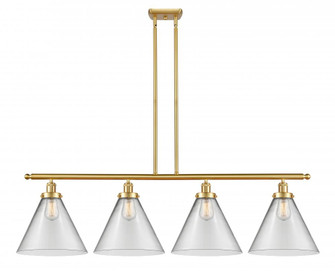 Cone - 4 Light - 48 inch - Satin Gold - Stem Hung - Island Light (3442|916-4I-SG-G42-L)