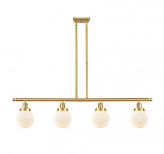 Beacon - 4 Light - 48 inch - Satin Gold - Stem Hung - Island Light (3442|916-4I-SG-G201-6)