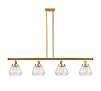 Fulton - 4 Light - 48 inch - Satin Gold - Stem Hung - Island Light (3442|916-4I-SG-G172)