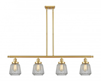 Chatham - 4 Light - 48 inch - Satin Gold - Stem Hung - Island Light (3442|916-4I-SG-G142)