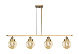 Beacon - 4 Light - 48 inch - Brushed Brass - Stem Hung - Island Light (3442|916-4I-BB-G208-6)