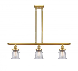 Canton - 3 Light - 36 inch - Satin Gold - Stem Hung - Island Light (3442|916-3I-SG-G184S)