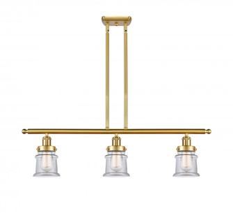 Canton - 3 Light - 36 inch - Satin Gold - Stem Hung - Island Light (3442|916-3I-SG-G182S)