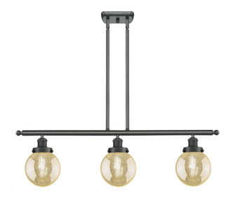 Beacon - 3 Light - 36 inch - Matte Black - Stem Hung - Island Light (3442|916-3I-BK-G208-6)
