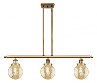 Beacon - 3 Light - 36 inch - Brushed Brass - Stem Hung - Island Light (3442|916-3I-BB-G208-6)