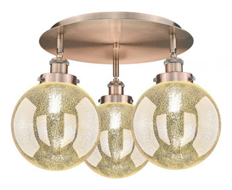 Beacon - 3 Light - 20 inch - Antique Copper - Semi-Flush Mount (3442|916-3C-AC-G208-8)