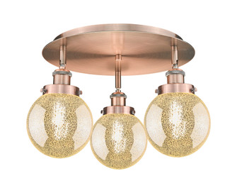 Beacon - 3 Light - 18 inch - Antique Copper - Semi-Flush Mount (3442|916-3C-AC-G208-6)