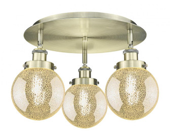Beacon - 3 Light - 18 inch - Antique Brass - Semi-Flush Mount (3442|916-3C-AB-G208-6)