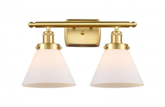 Cone - 2 Light - 18 inch - Satin Gold - Bath Vanity Light (3442|916-2W-SG-G41)