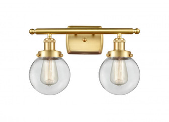 Beacon - 2 Light - 16 inch - Satin Gold - Bath Vanity Light (3442|916-2W-SG-G202-6)