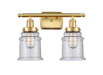 Canton - 2 Light - 16 inch - Satin Gold - Bath Vanity Light (3442|916-2W-SG-G184)