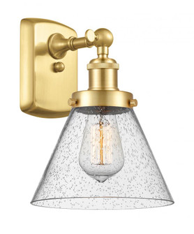 Cone - 1 Light - 8 inch - Satin Gold - Sconce (3442|916-1W-SG-G44)