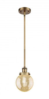 Beacon - 1 Light - 6 inch - Brushed Brass - Mini Pendant (3442|916-1S-BB-G208-6)