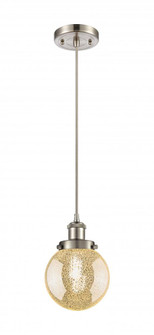 Beacon - 1 Light - 6 inch - Brushed Satin Nickel - Cord hung - Mini Pendant (3442|916-1P-SN-G208-6)