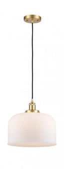 Bell - 1 Light - 12 inch - Satin Gold - Cord hung - Mini Pendant (3442|916-1P-SG-G71-L)