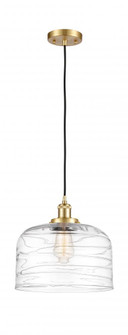 Bell - 1 Light - 12 inch - Satin Gold - Cord hung - Mini Pendant (3442|916-1P-SG-G713-L)