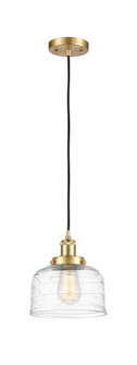 Bell - 1 Light - 8 inch - Satin Gold - Cord hung - Mini Pendant (3442|916-1P-SG-G713)